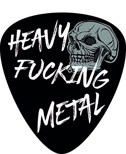 Aufkleber/Sticker Plektrum Heavy Fucking Metal von chemstickattack