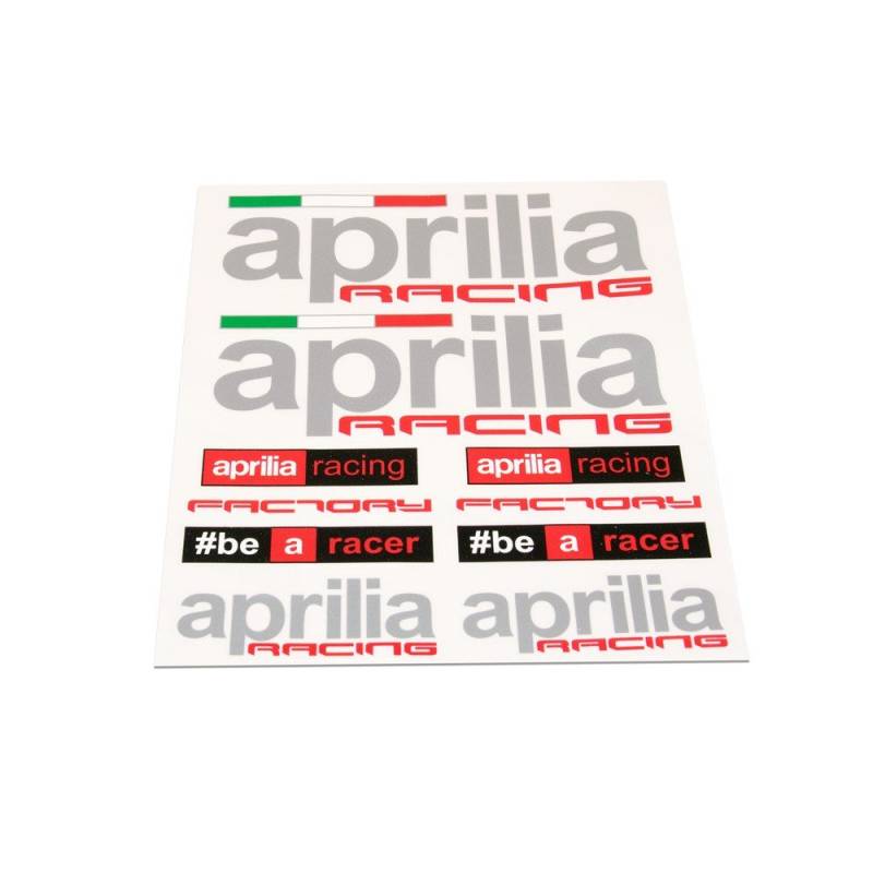 101_Octane Aprilia Aufkleber Set für Aprilia Racing/Factory, Vinyl, Gelb, Schwarz, Weiß, Glänzend, Selbstklebend, Outdoor, Motorrad, Sticker-Set von 101_Octane