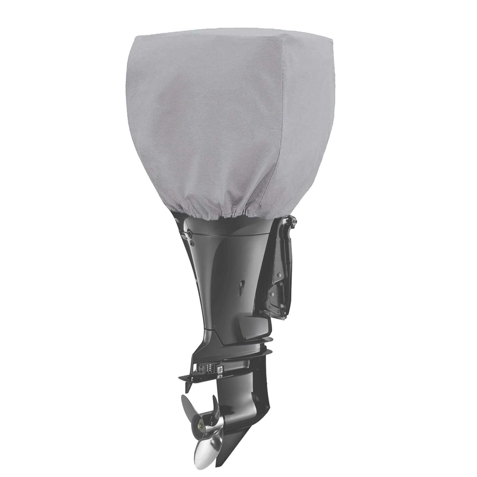 Außenbordmotorabdeckung, 600D, strapazierfähig, wasserfest, für Anhänger, Motorhaube, Universal für Quecksilber, Yamaha, Suzuki, Evinrude Grau Außenbordmotorabdeckung, 600D, strapazierfähig, wasserfest, für Anhänger, Motorhaube, Universal für Quecksilber, Yamaha, Suzuki, Evinrude Grau von FCOUIID