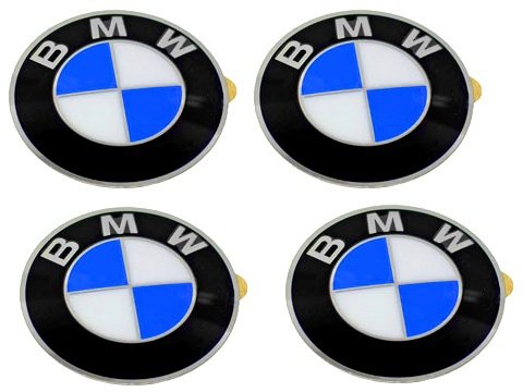 BMW Felgendeckel Embleme (4) Abzeichen 64,5 mm OEM E46 E60 E90 E92 von BMW