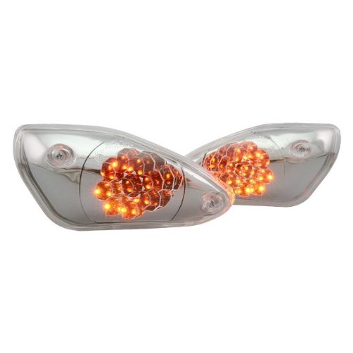 Blinker STR8 LED für Yamaha Aerox/MBK Nitro, weiß, vorne, mit Prüfzeichen von Unbekannt