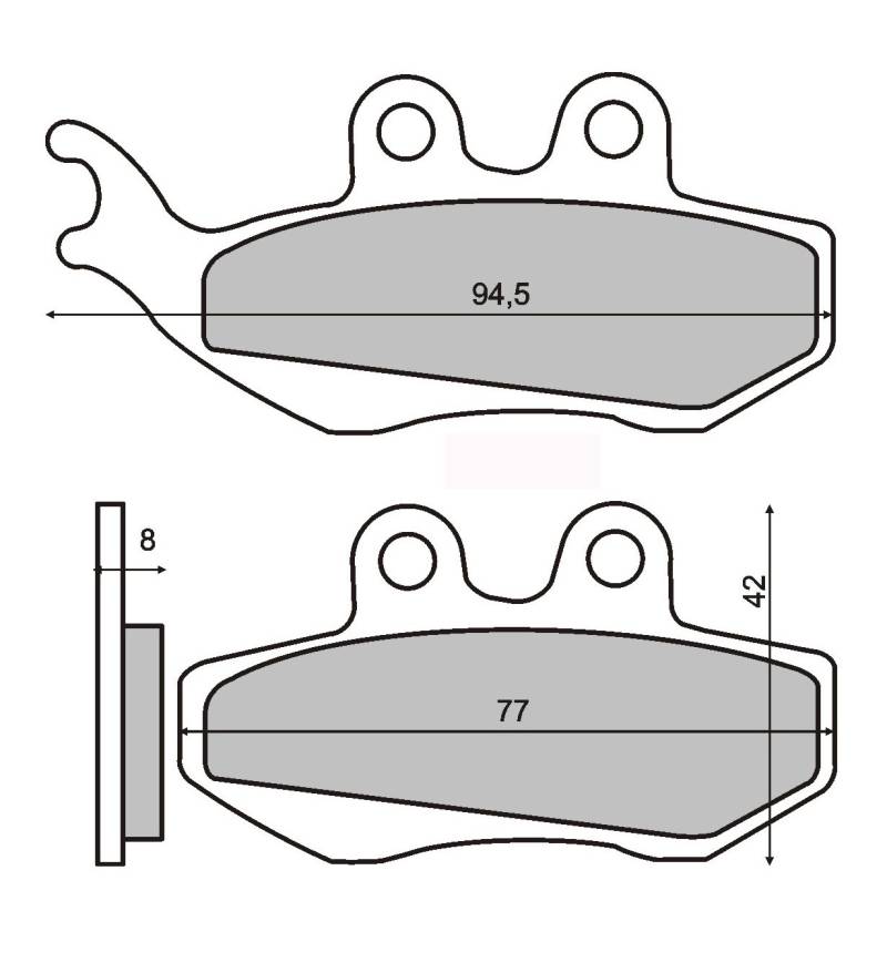 Bremsbeläge Organische vorne Gt Hexagon 250 1999-1999 von Unbekannt