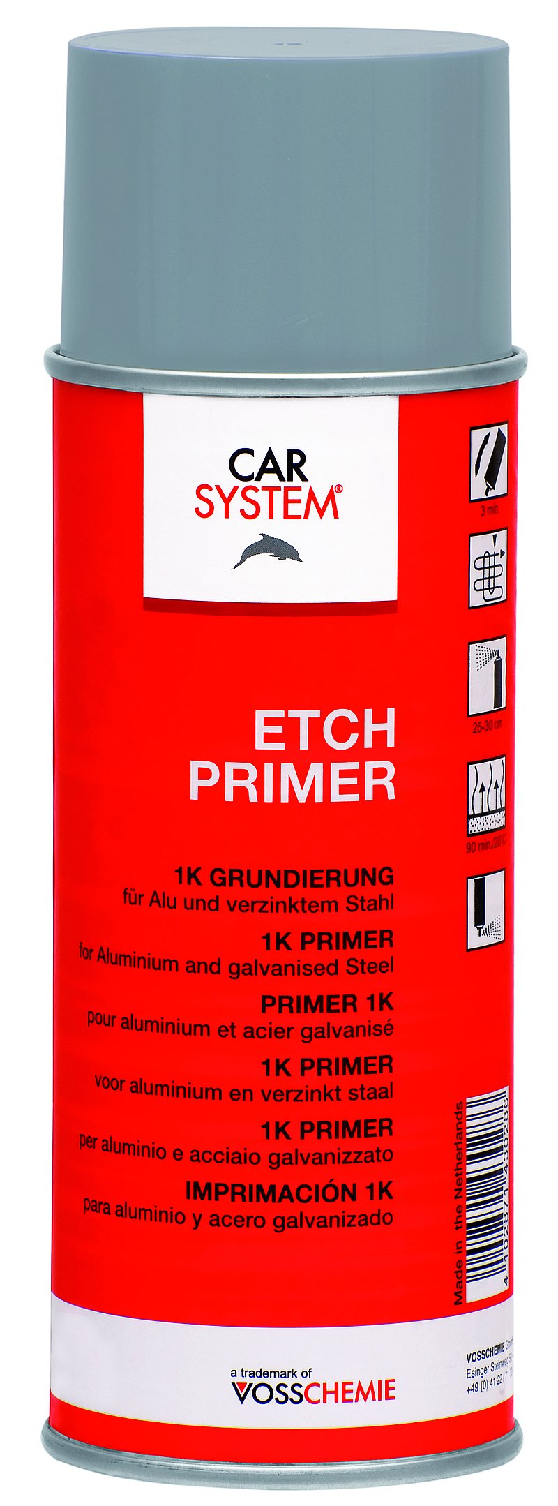 Car System Etch Primer Spray grau 400ml 143.028 von CAR SYSTEM