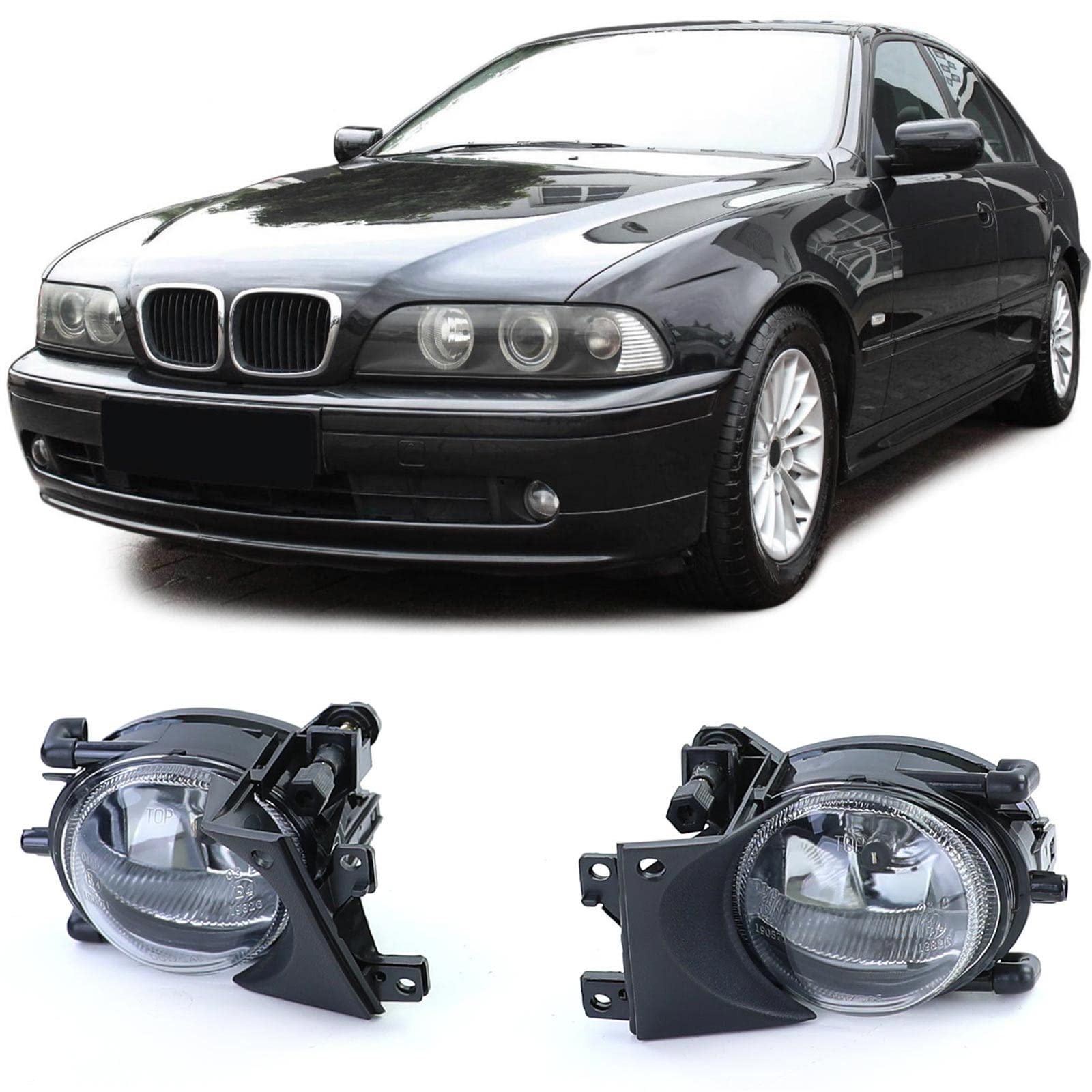 Klarglas Nebelscheinwerfer H8 Paar passend für BMW 5er E39 Limo Touring 00-04 von Carparts-Online