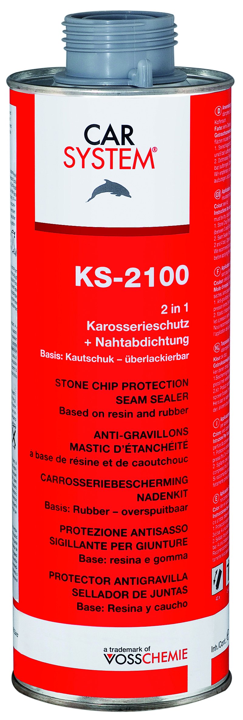 CARSYSTEM Steinschlagschutz/ Nahtabdichtung KS-2100 grau 1 Liter 139.214 von CAR SYSTEM