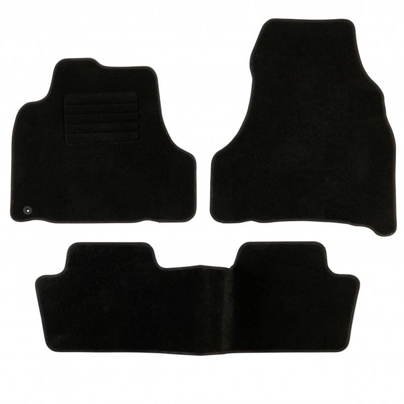 DBS 1764128 Autofußmatte - nach Maß - 3-teilig - Anti Rutsch - hochwertiger Nadelfilz 1000g/m² - Velours Fertigung - Sortiment Luxe von DBS