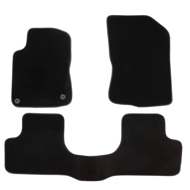 DBS 1764206 Autofußmatte - nach Maß - 3-teilig - Anti Rutsch - hochwertiger Nadelfilz 1000g/m² - Velours Fertigung - Sortiment Luxe von DBS