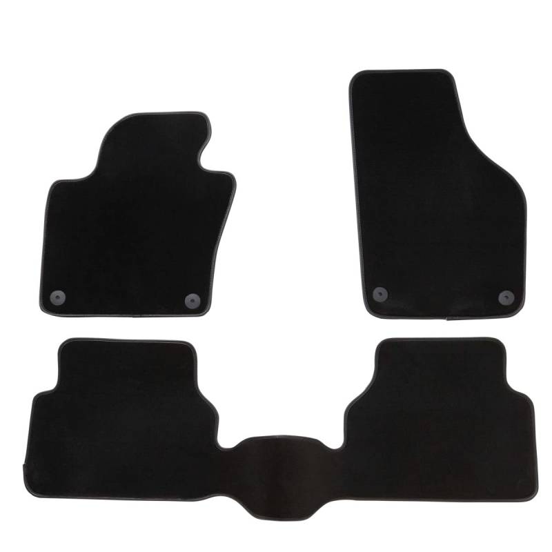 DBS 1765158 Autofußmatte - nach Maß - 3-teilig - Anti Rutsch - hochwertiger Nadelfilz 1000g/m² - Velours Fertigung - Sortiment Luxe von DBS