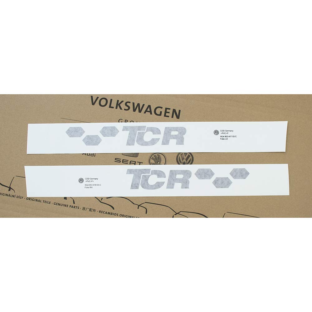 Dekorfolie TCR Zierfolie Tuning Logo schwarz von Volkswagen