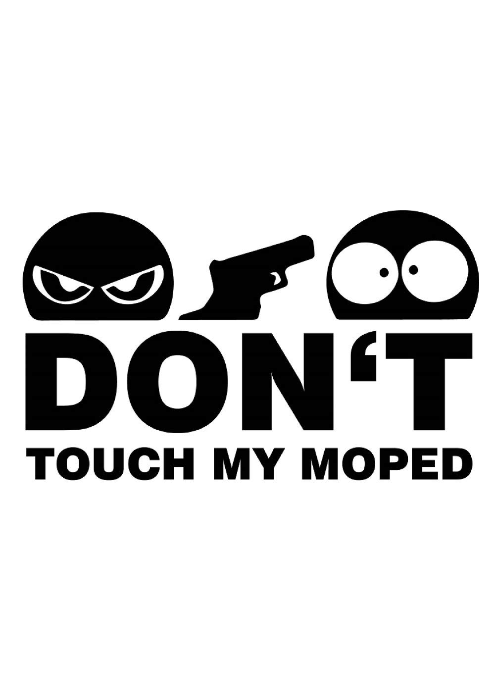 Don't Touch My Moped Aufkleber Sticker JDM Motorrad schwarz ca. 11x7 cm von sticker-dealer