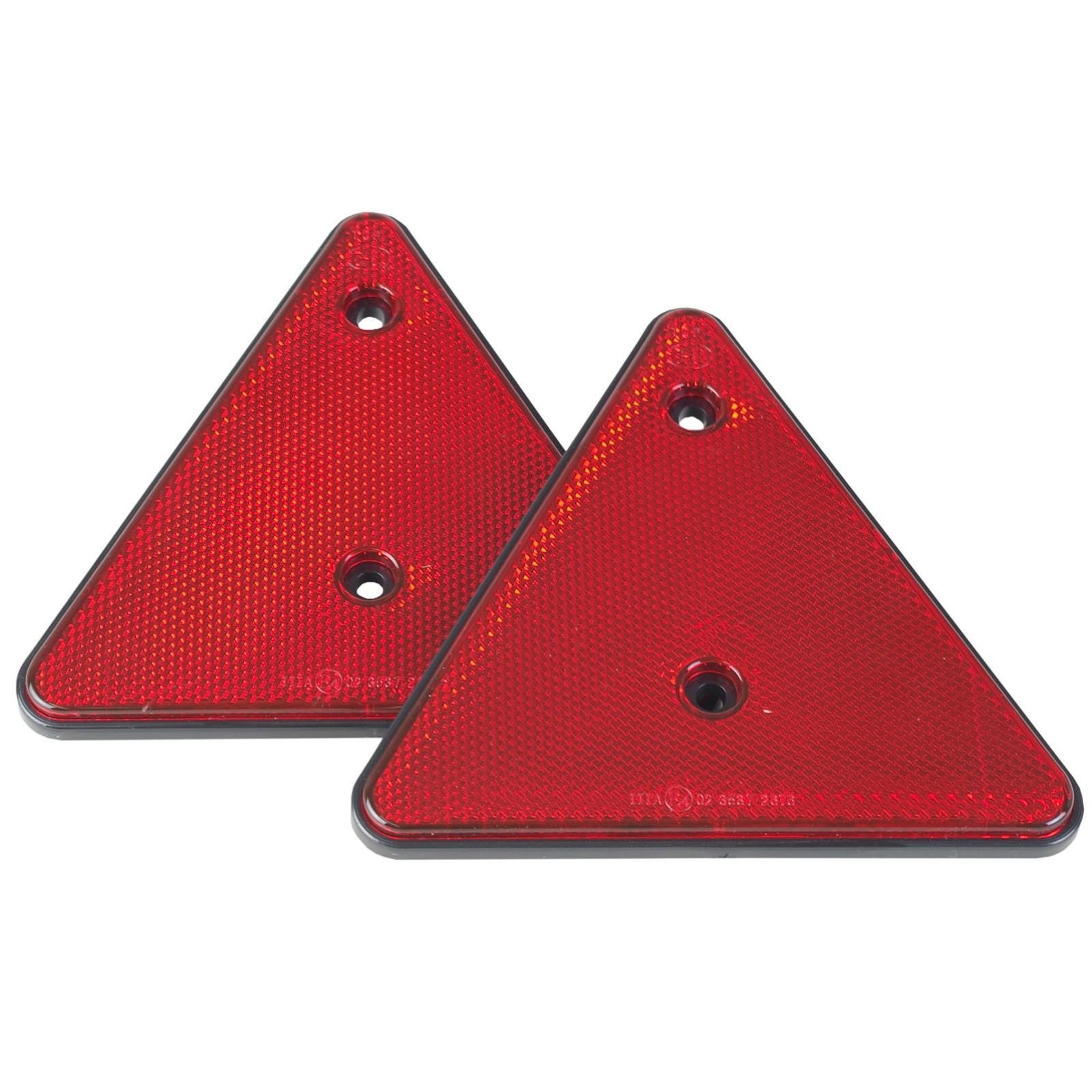 Dreieckrückstrahler Paar Kunststoff rot zum schrauben Anhänger Reflektor von Unbekannt