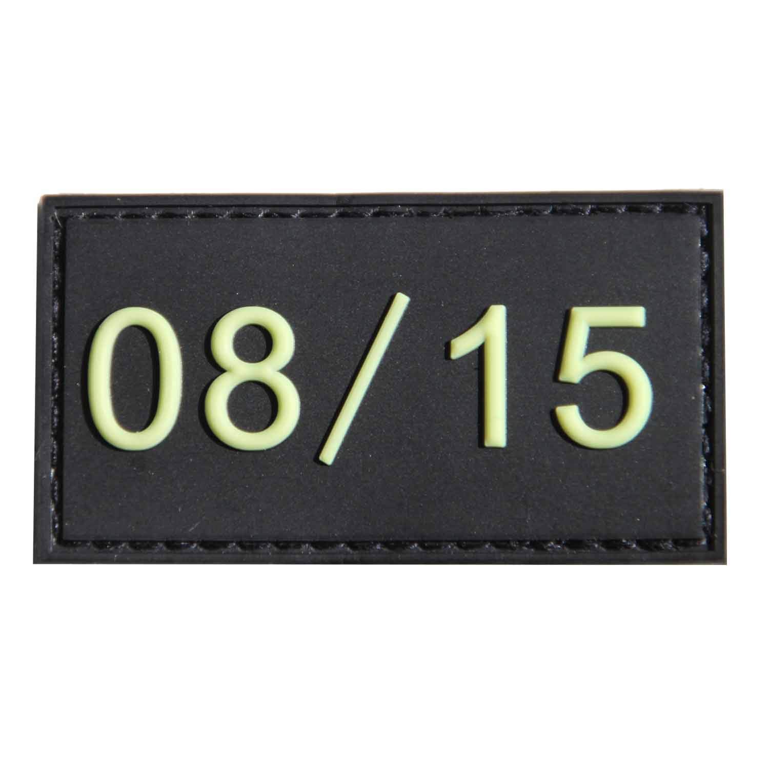 Emblem 3D PVC 08/15 Abzeichen Klett Patch 25 x 50 mm wahlweise in 2 Farben schwarz/Glow Emblem 3D PVC 08/15 Abzeichen Klett Patch 25 x 50 mm wahlweise in 2 Farben schwarz/Glow von unbekannt