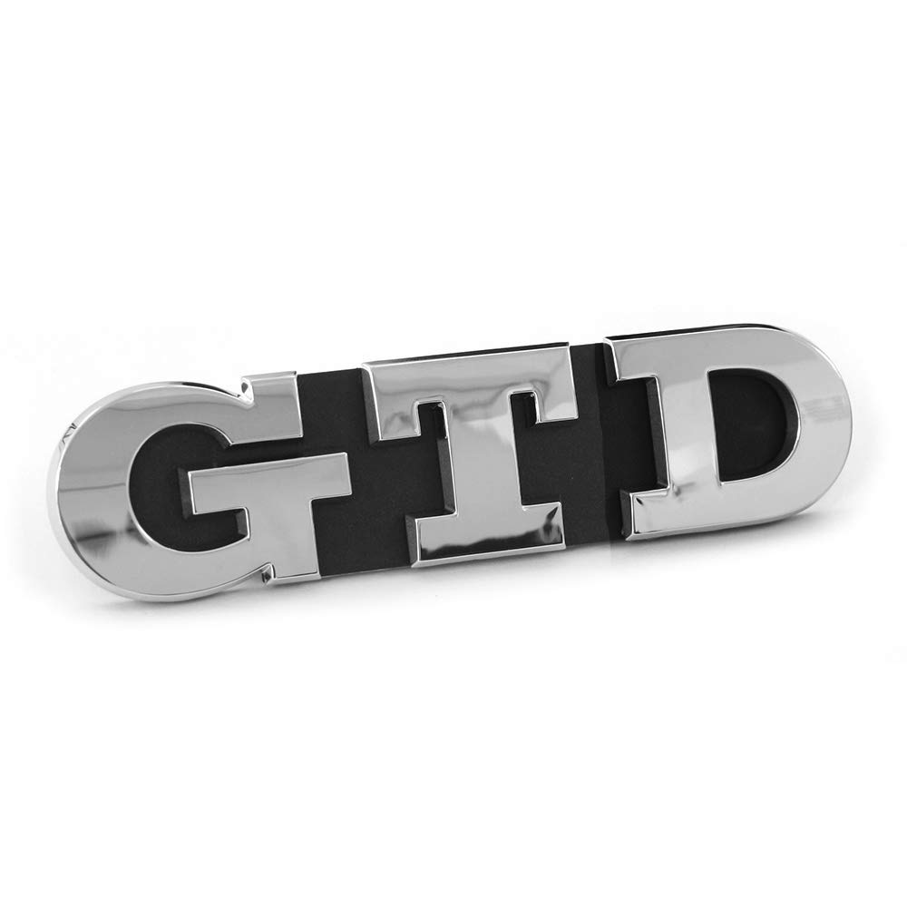 GTD Schriftzug vorn Kühlergrill Logo Emblem chrom von Volkswagen