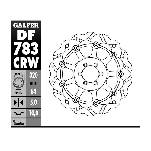 Galfer Bremsscheibe Wave Racing schwimmend DF783CRW von Unbekannt