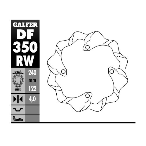 Galfer Bremsscheibe Wave Racing starr DF350RW von Unbekannt