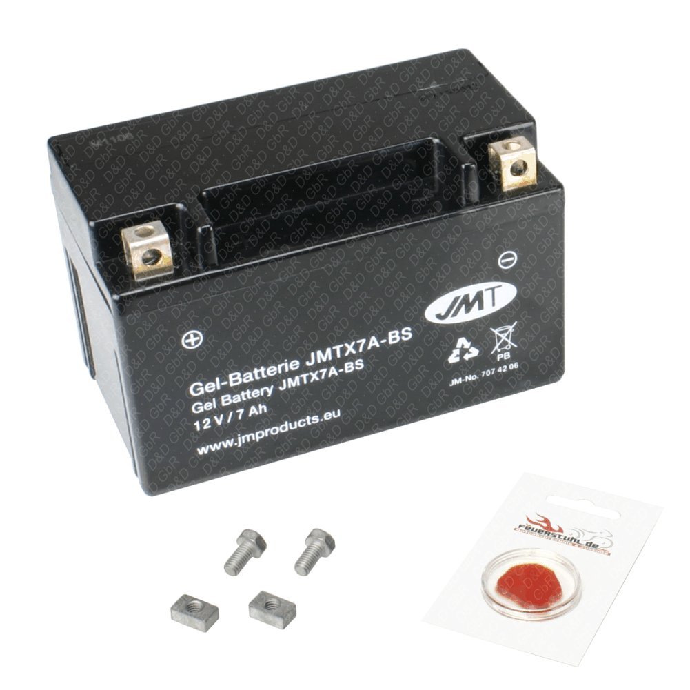Gel-Batterie für Aprilia SXV 450, 2006-2013 (Typ VS), wartungsfrei, inkl. Pfand €7,50 von JMT