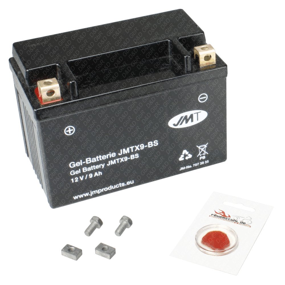 Gel-Batterie für Hyosung TE 450 S, 2007-2009,8 AH, wartungsfrei, inkl. Pfand €7,50 von JMT