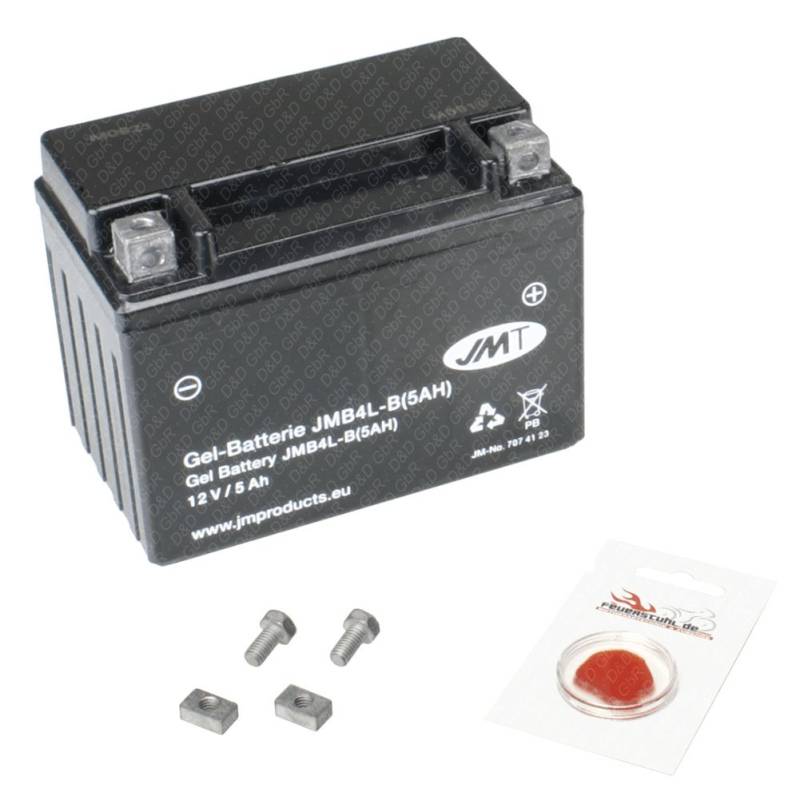 Gel-Batterie für Yamaha Aerox, 2002-2012 (Typ SA14), wartungsfrei, 5 Ah, inkl. Pfand €7,50 von JMT