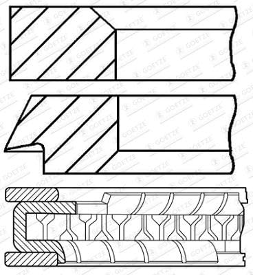 Goetze Engine 08-424800-10 - Kolbenringsatz Goetze Engine 08-424800-10 - Kolbenringsatz von Unbekannt
