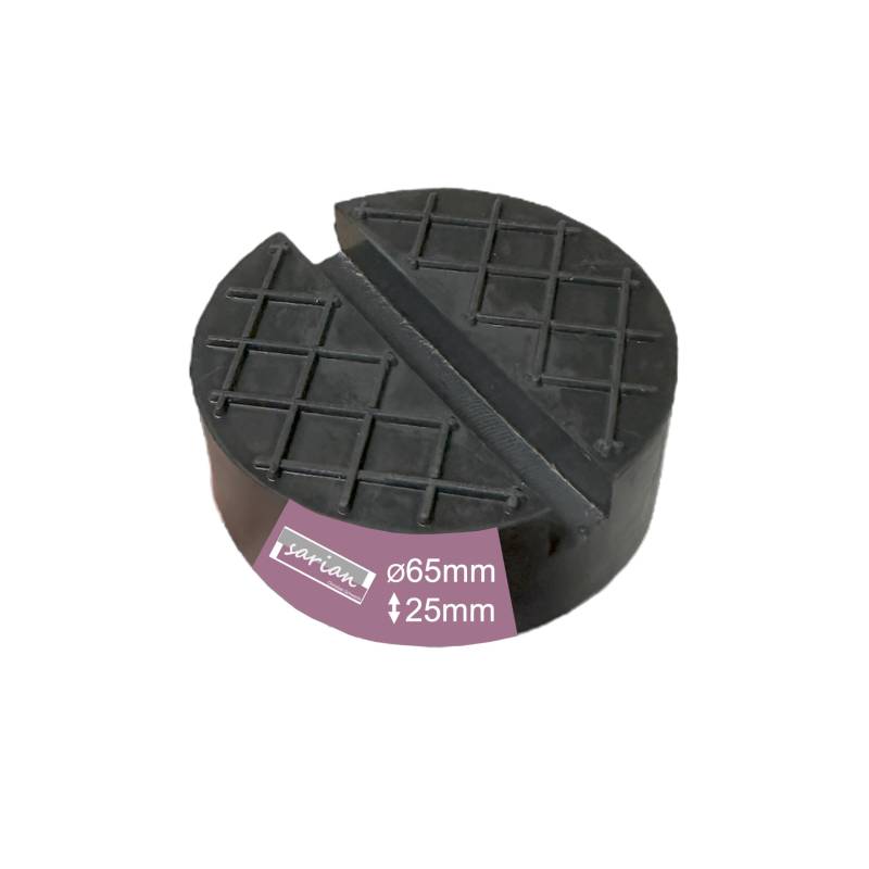 Gummiauflagen zum Reifenwechseln über 50 Varianten Rangierwagenheber Wagenheber Hebebühne Gummiklotz Auflage Unterstellbock Gummiblock Auto KFZ PKW Schutz Kratzer rund eckig (65x25 Nut+Waffel) von unbekannt