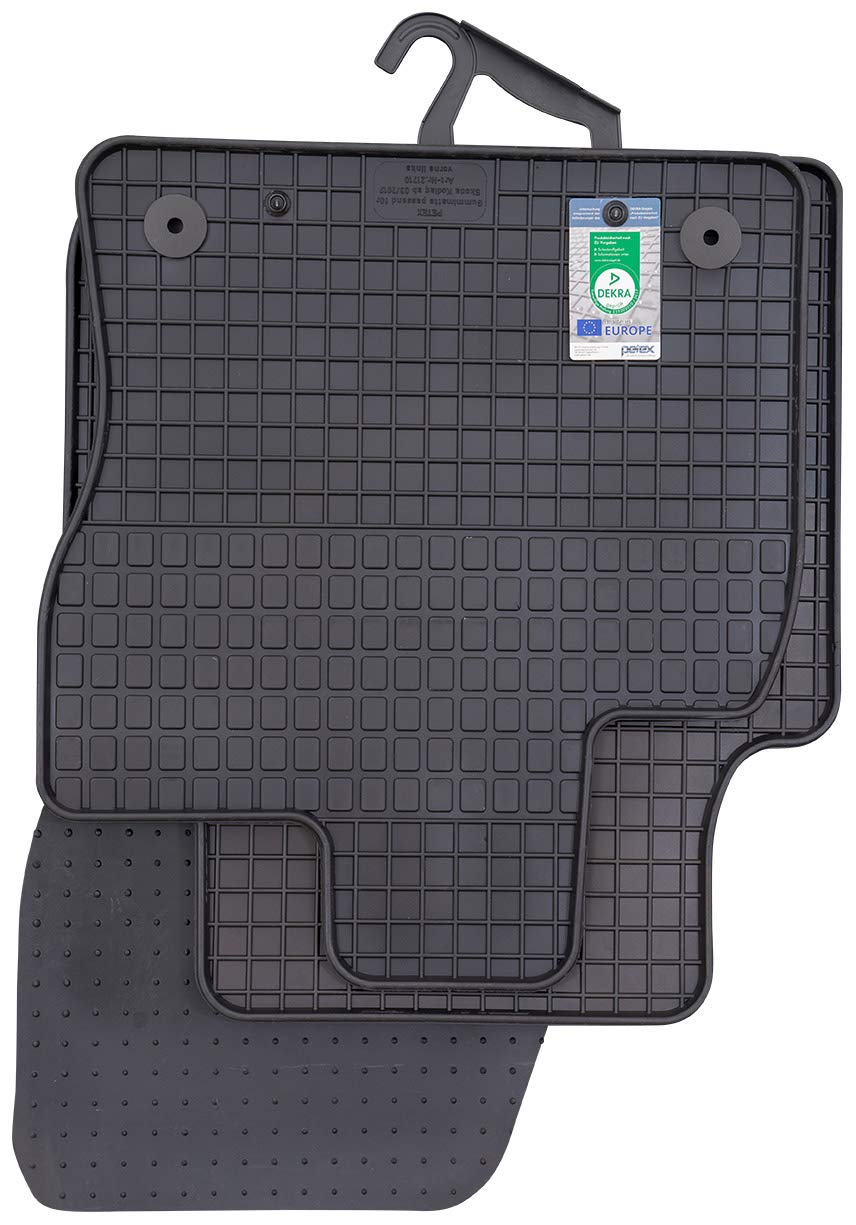 PETEX Gummimatten passend für Kodiaq ab 03/2017 Fußmatten schwarz 4-teilig Passform von PETEX