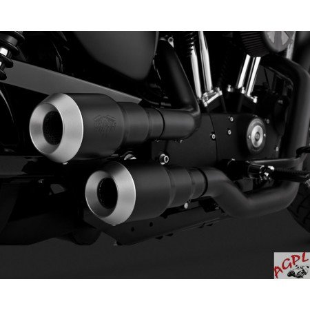 Harley Davidson FXS / FXST / FLS / FLST / Auspuff VANCE HINES HI-OUTPUT GRENADES-BLACK-1800-1768 von Unbekannt