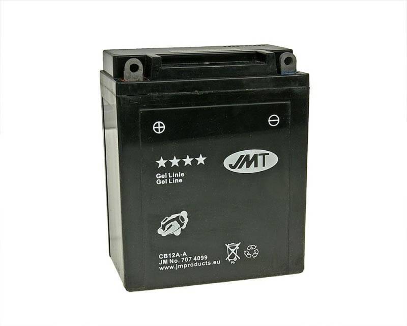 JMT Batterie 12 V 12 Ah (YB12A-A) [wartungsfrei & versiegelt] kompatibel für Kawasaki EN 500 A Typ EN500A, Yamaha XJ 650 H Typ 4Ko, XS 400 SE Special Typ 4G5, XJ 600 N Typ 51J von JMT