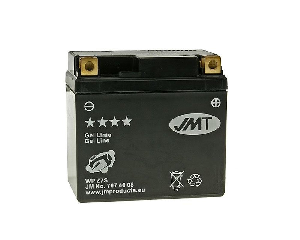 JMT Batterie 12 V 6 Ah (JMTZ7S) [wartungsfrei & versiegelt] kompatibel für SYM Jet 50 R SportX 07-13 BK05W-6 von Unbekannt