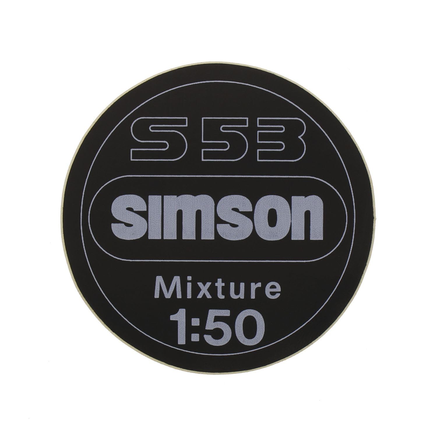 Klebefolie, Aufkleber 1:50 Mixture für Armaturenträger SIMSON S53 von MZA
