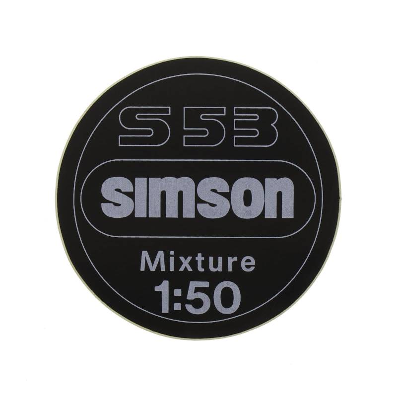 Simson Aufkleber 1:50 Mixture für Armaturenträger S53 von MZA