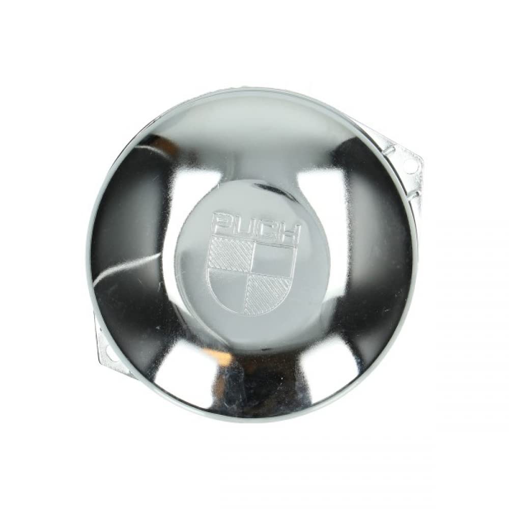 Lichtmaschinendeckel/Zündungsdeckel verchromt mit ' Puch-Logo ' für Puch Maxi von 101_Octane