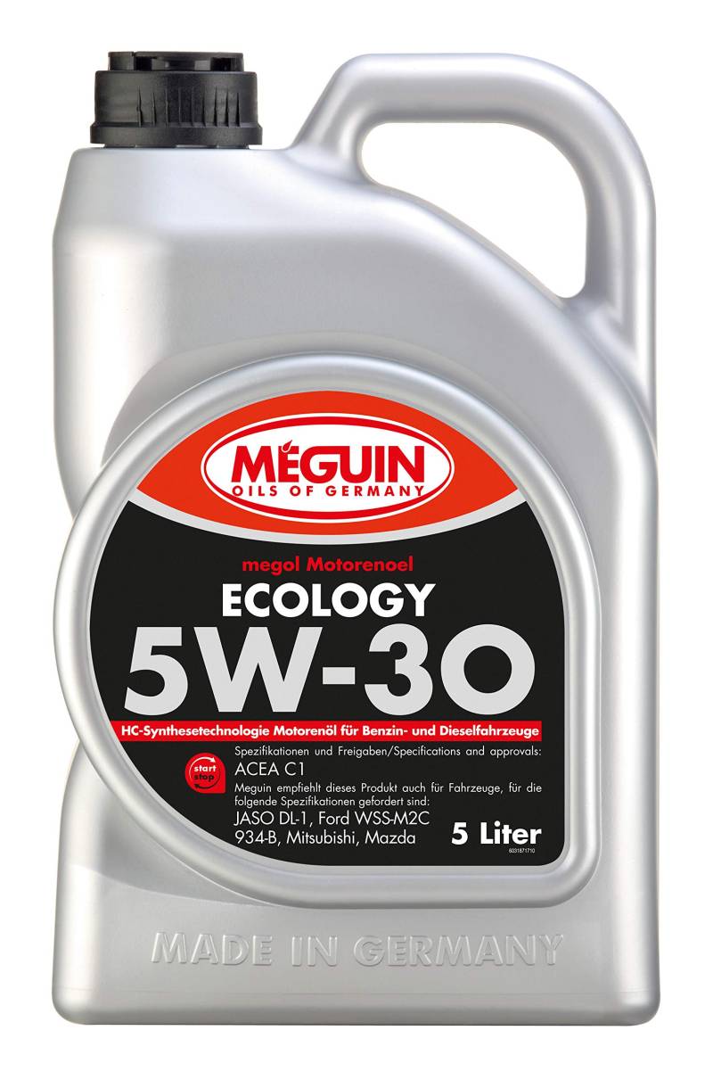 Meguin Megol Ecology SAE 5W-30 | 5 L | Synthesetechnologie Motoröl | Art.-Nr.: 3187, farblos von Meguin