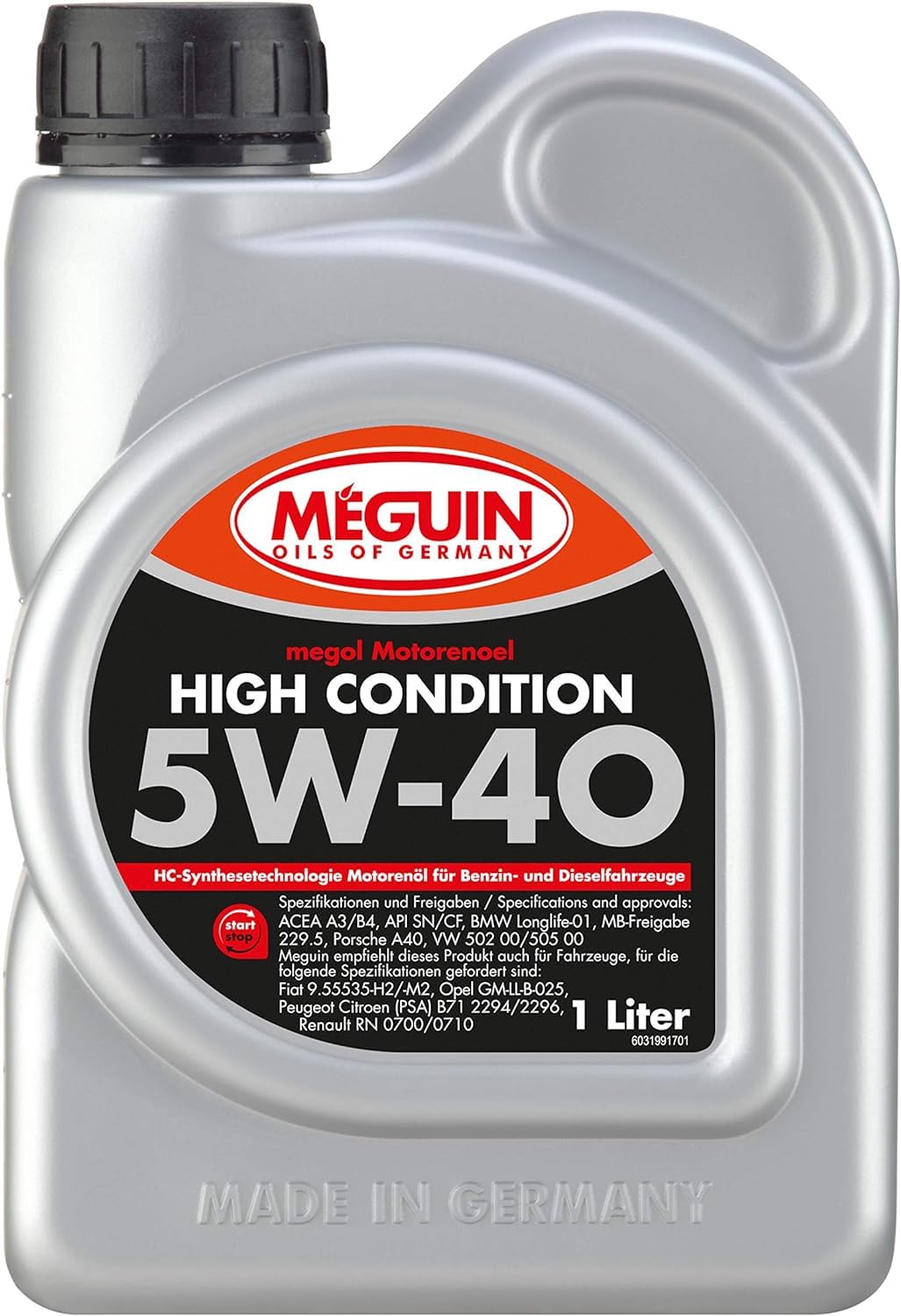 Meguin Megol High Condition SAE 5W-40 | 1 L | Synthesetechnologie Motoröl | Art.-Nr.: 3199 von Meguin