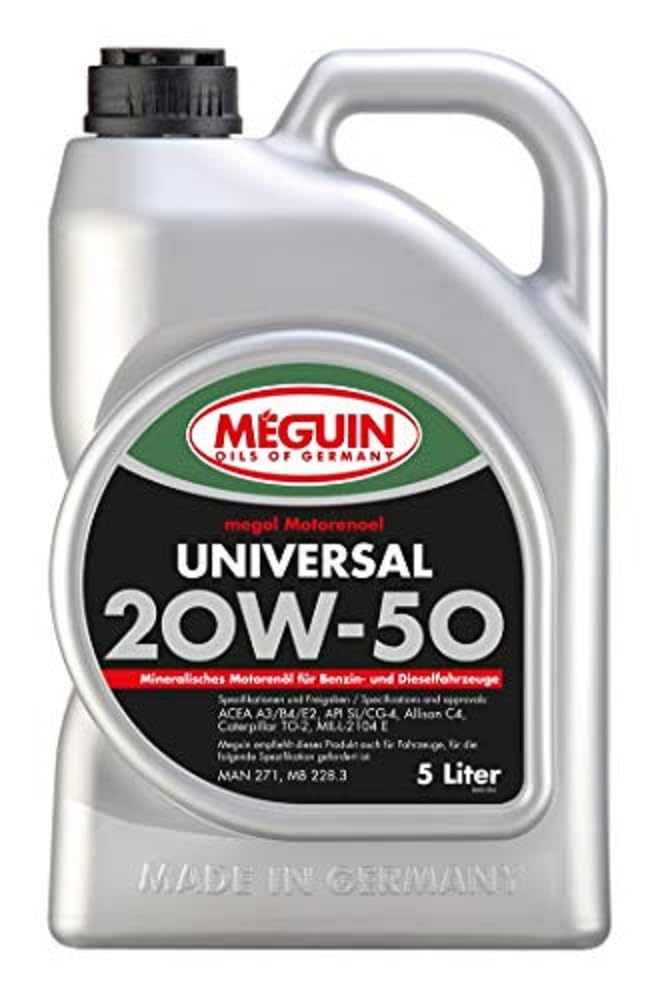 Meguin Megol Universal SAE 20W-50 | 5 L | mineralisches Motoröl | Art.-Nr.: 4381 von Meguin