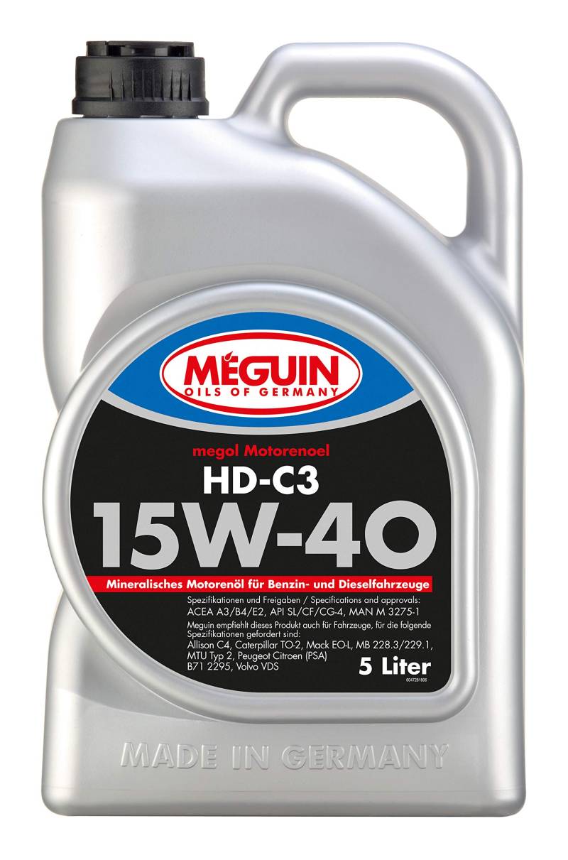 Meguin Megol HD-C3 SAE 15W-40 | 5 L | mineralisches Motoröl | Art.-Nr.: 4728 von Meguin