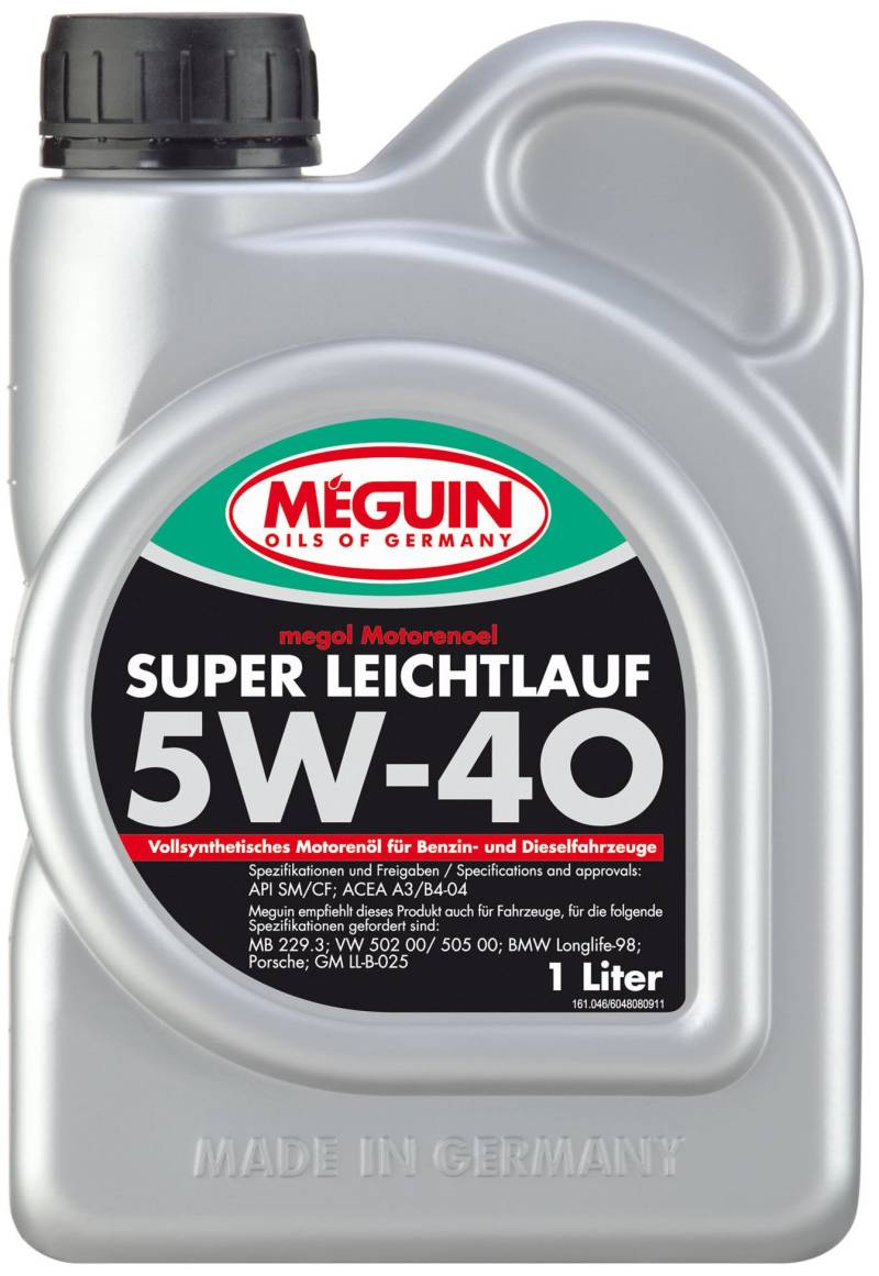 Meguin Megol Super Leichtlauf SAE 5W-40 vollsynthetisch | 1 L | vollsynthetisches Motoröl | Art.-Nr.: 4808 von Meguin