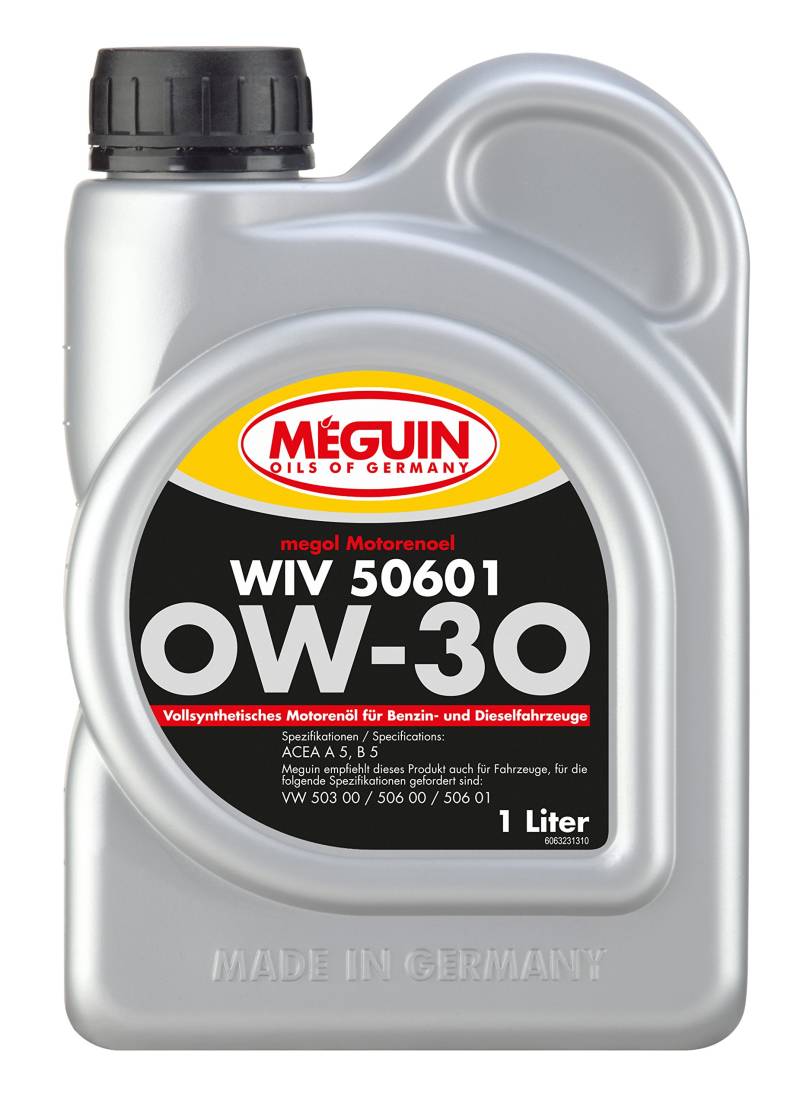 Meguin Megol WIV 50601 SAE 0W-30 (vollsynthetisch) | 1 L | vollsynthetisches Motoröl | Art.-Nr.: 6323 von Meguin