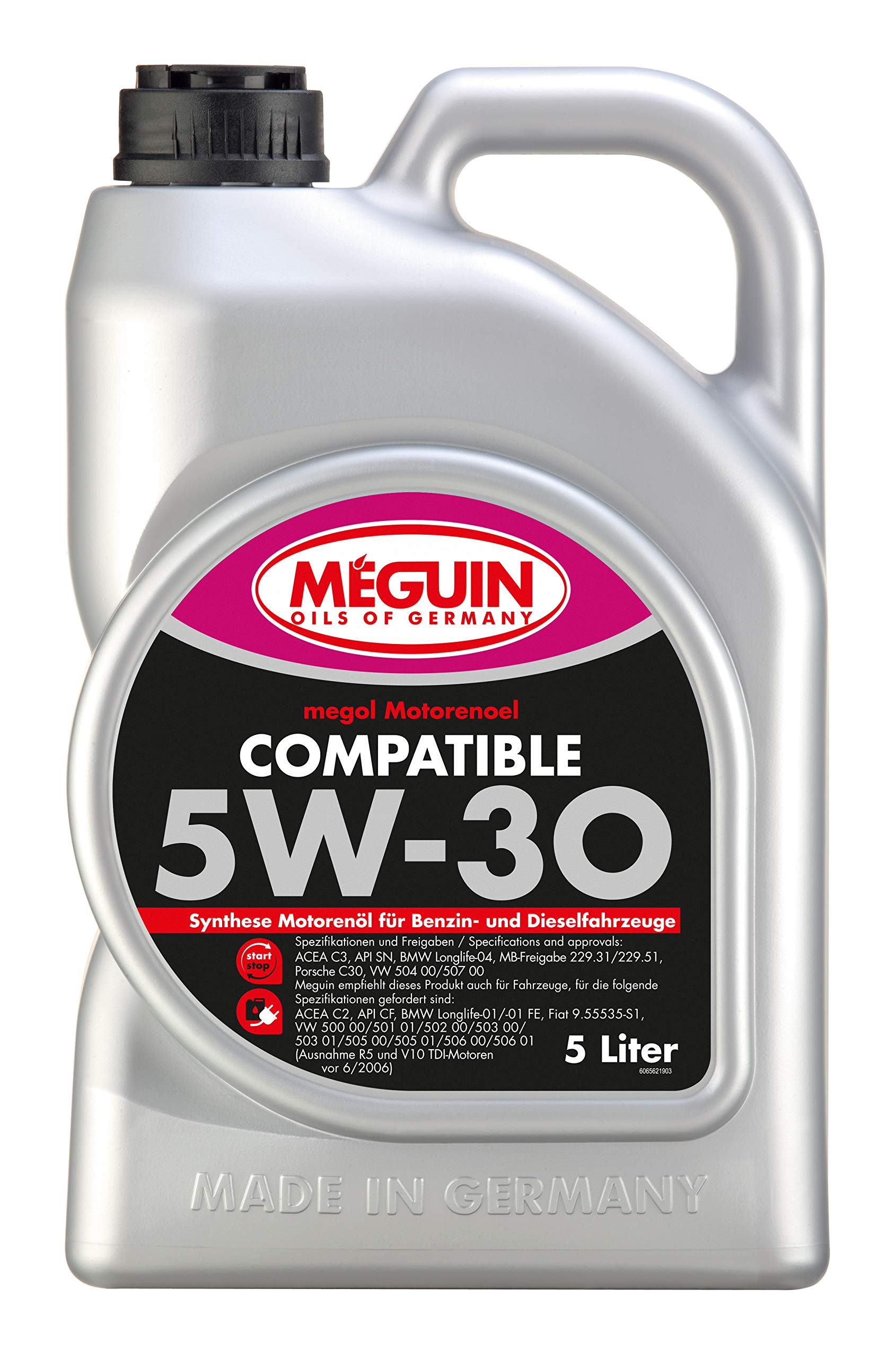 Meguin Megol Compatible SAE 5W-30 Plus | 5 L | Synthesetechnologie Motoröl | Art.-Nr.: 6562 von Meguin