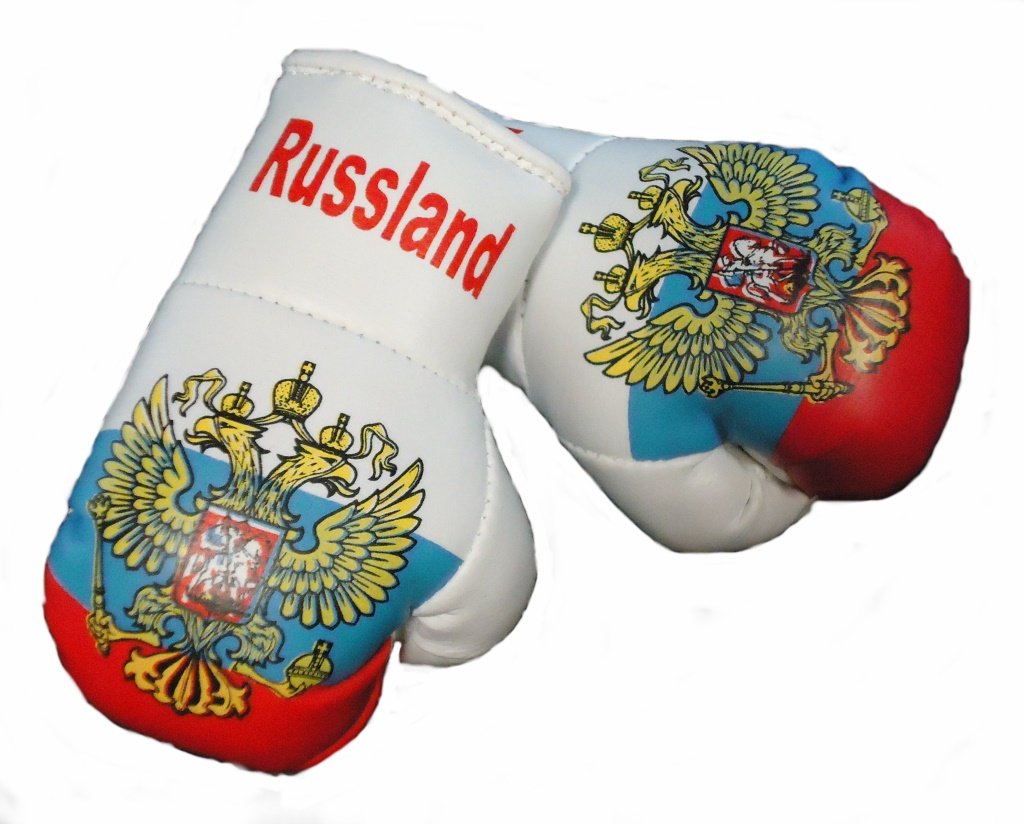 Unbekannt Mini Boxhandschuhe Russland, 1 Paar (2 Stück) Miniboxhandschuhe z. B. für Auto-Innenspiegel von Unbekannt