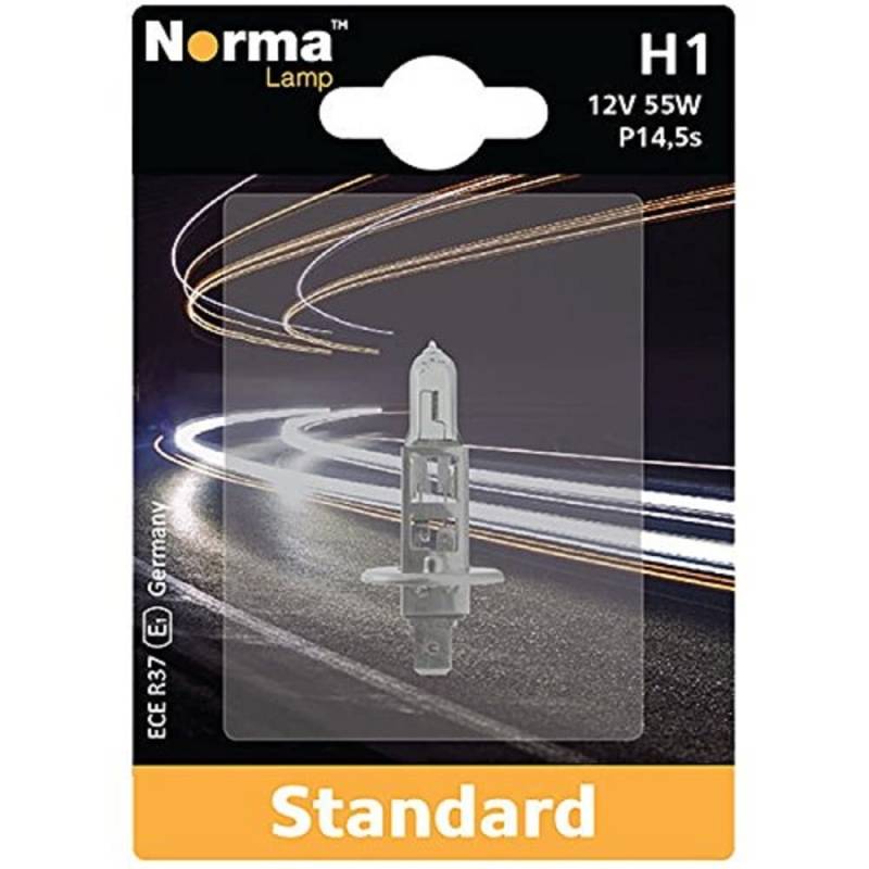 Norma 210651-201 H1 Halogen Scheinwerferlampe-Einzelblister 12 V 55 W P14 von Norma