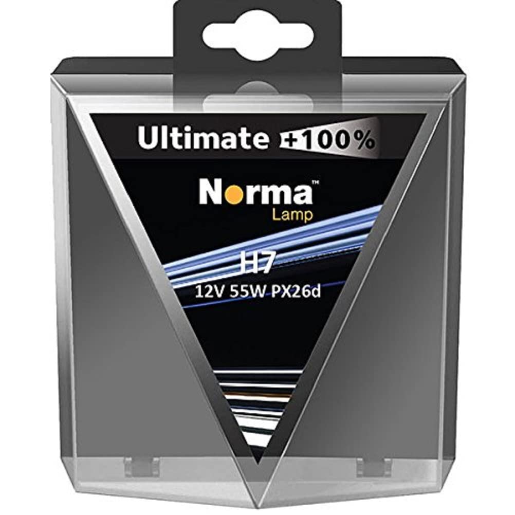 Norma 213607-302 H7 Halogen Scheinwerferlampe Twin Box Ultimate mit 100 Prozent 12 V 55 W PX26d von Norma