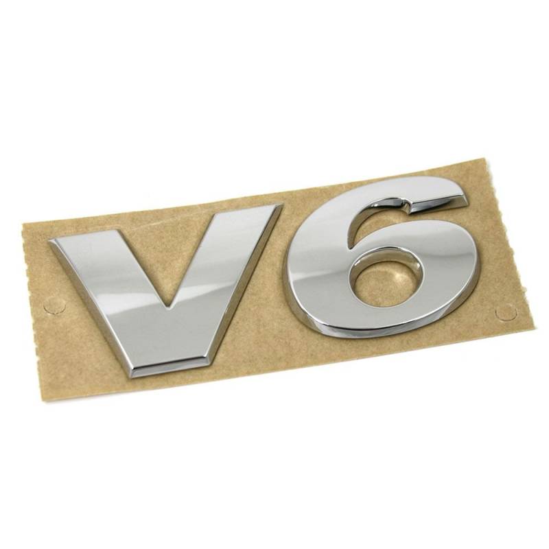 Volkswagen Original V6 Schriftzug Emblem Logo Zeichen chrom für VW Amarok 2H Facelift, Chromglanz, Metall, Fahrzeugembleme von Volkswagen
