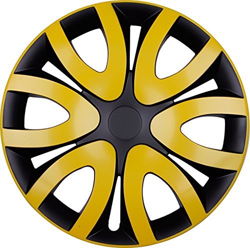 Premium Radkappen Radzierblenden Radblenden 'Modell:Mika' 4er Set, Farbe:Gelb-Schwarz, Felgendurchmesser:16 Zoll von Artist Unknown