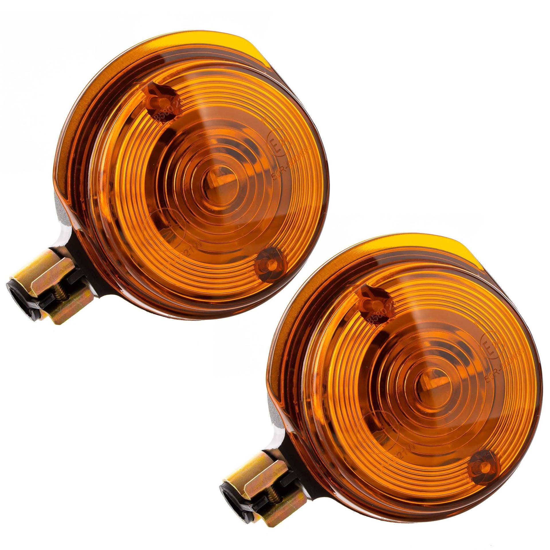 Paar Blinkleuchten, vordere - rund - 8580.23 - Lichtaustritt: Orange - Blinkeraufnahme 10 mm von Unbekannt