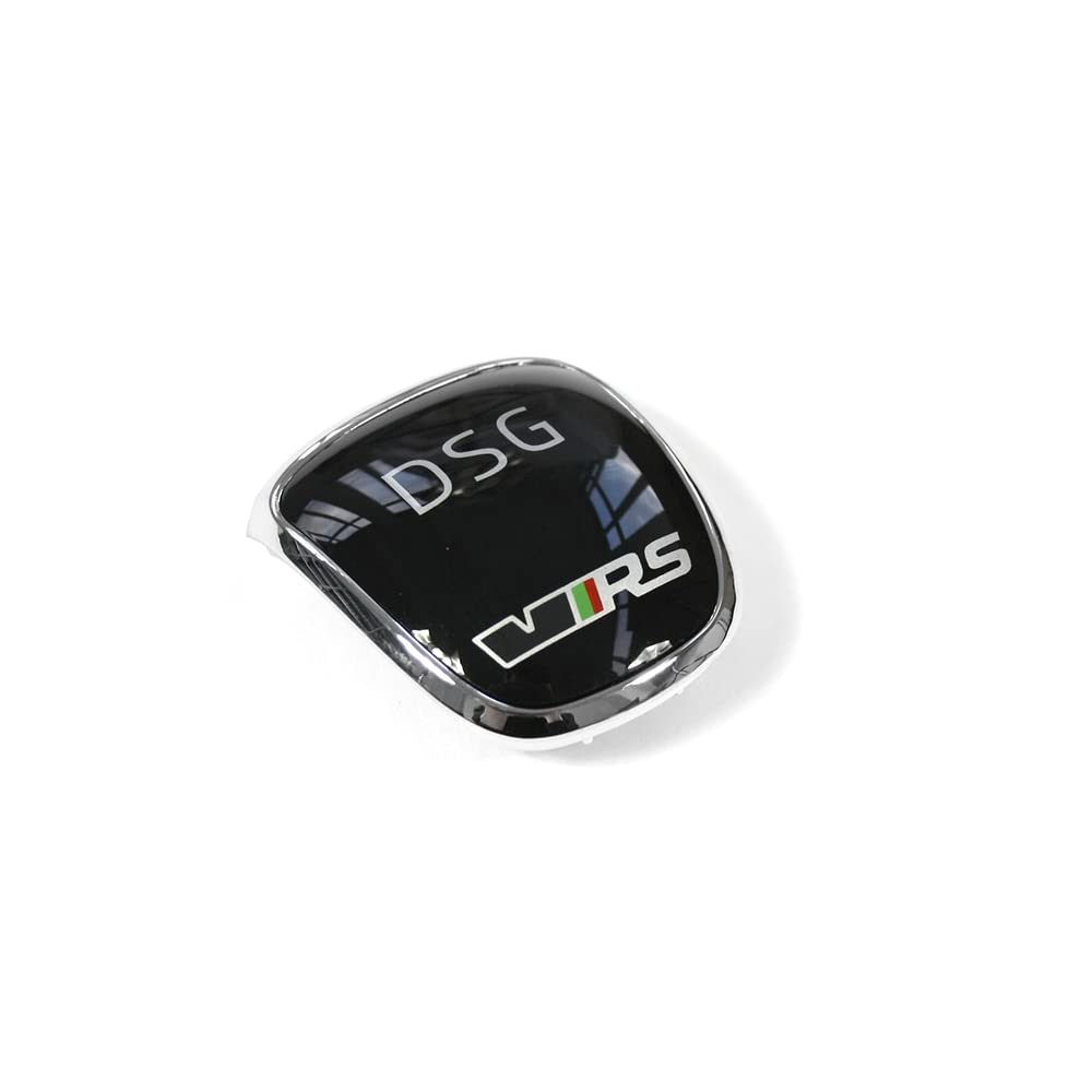 Plakette VRS Schaltknauf DSG Blende RS Clip chrom/schwarz 5E0713146E Plakette VRS Schaltknauf DSG Blende RS Clip chrom/schwarz 5E0713146E von Skoda