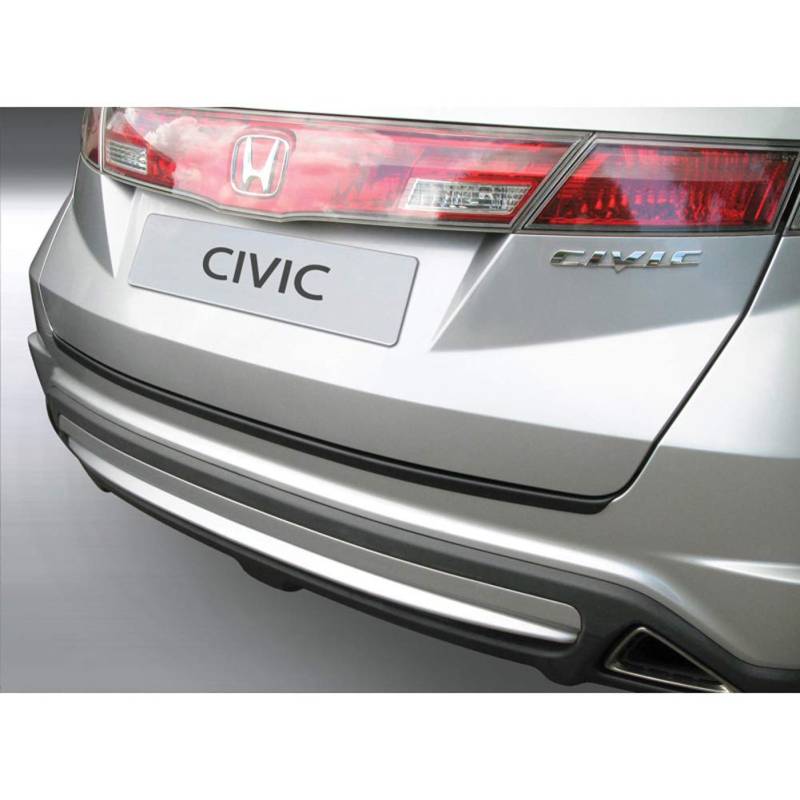 ABS Heckstoßstangenschutz kompatibel mit Honda Civic 2006-2011 Schwarz von RGM