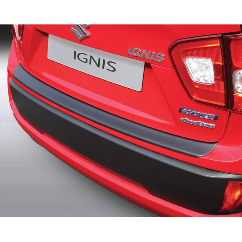 ABS Heckstoßstangenschutz kompatibel mit Suzuki Ignis 2016-2020 Schwarz, Mattschwarz von RGM