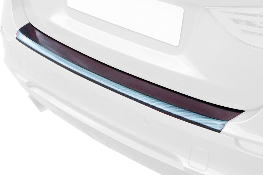 ABS Heckstoßstangenschutz kompatibel mit Volvo V90 9/2016- Karbon Look 'Ribbed' von RGM