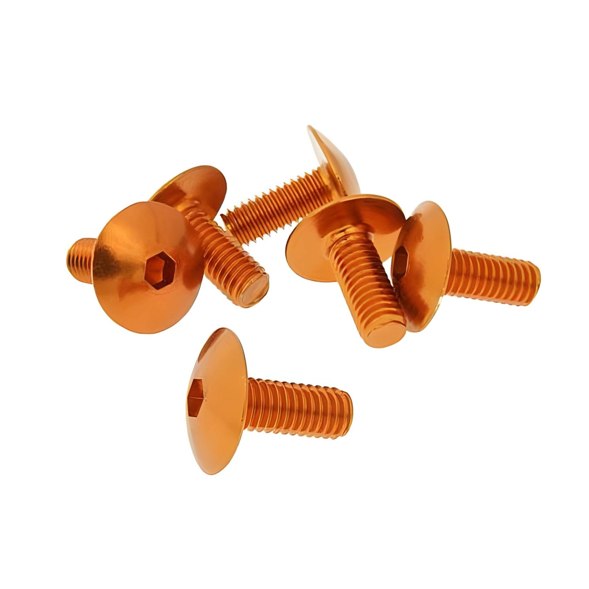 Schraubensatz 6 Stück Verkleidung orange - M6x15 Schraubensatz 6 Stück Verkleidung orange - M6x15 von Unbekannt