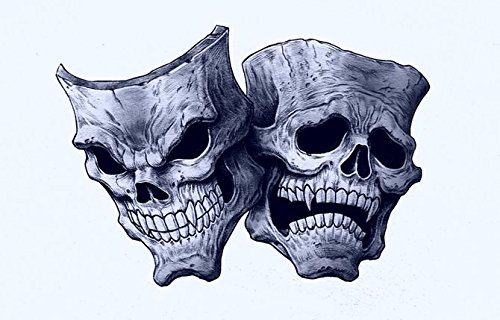 Theater Masken Aufkleber Sticker Schädel Skulls ca. 11x8 cm Autoaufkleber lachen weinen Theater Masken Aufkleber Sticker Schädel Skulls ca. 11x8 cm Autoaufkleber lachen weinen von stickerdealer_chupacabra